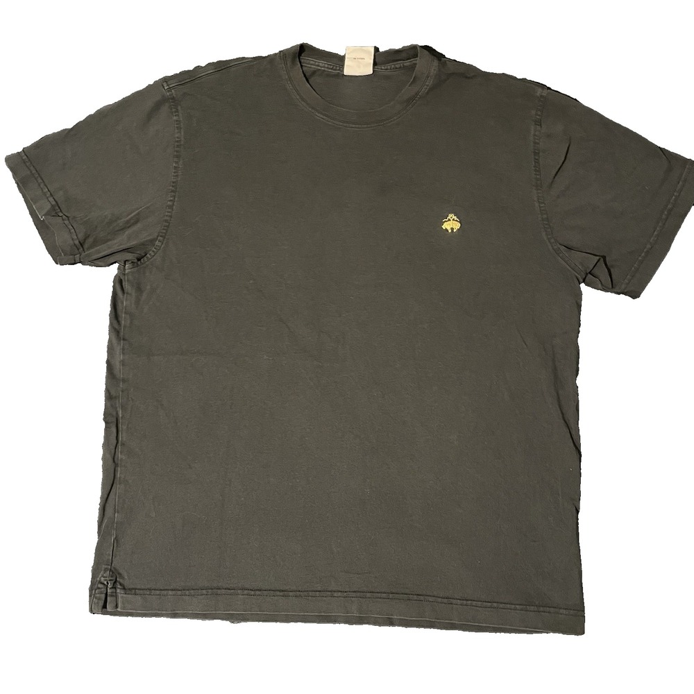 Brooks Brothers‎ T Shirt Mens L Black Golden Fleece Logo Cotton Tee Casual Basic